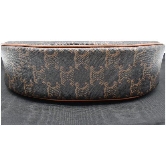 CELINE  Ava Triomphe Canvas Calfskin Shoulder Bag - Picture 6 of 11